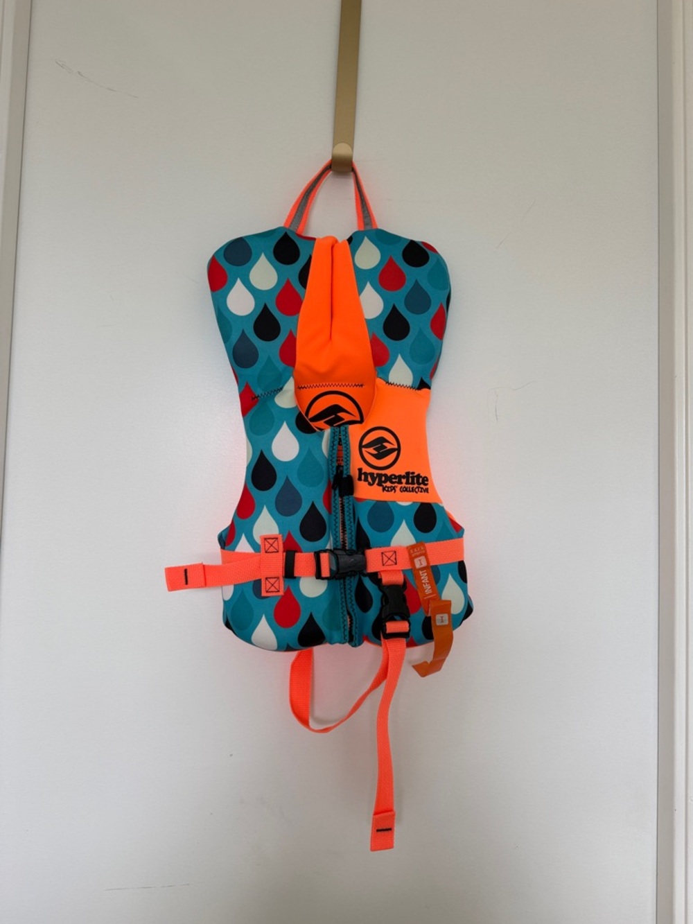 Hyperlite Kids' Swim Vest - Teal & Orange